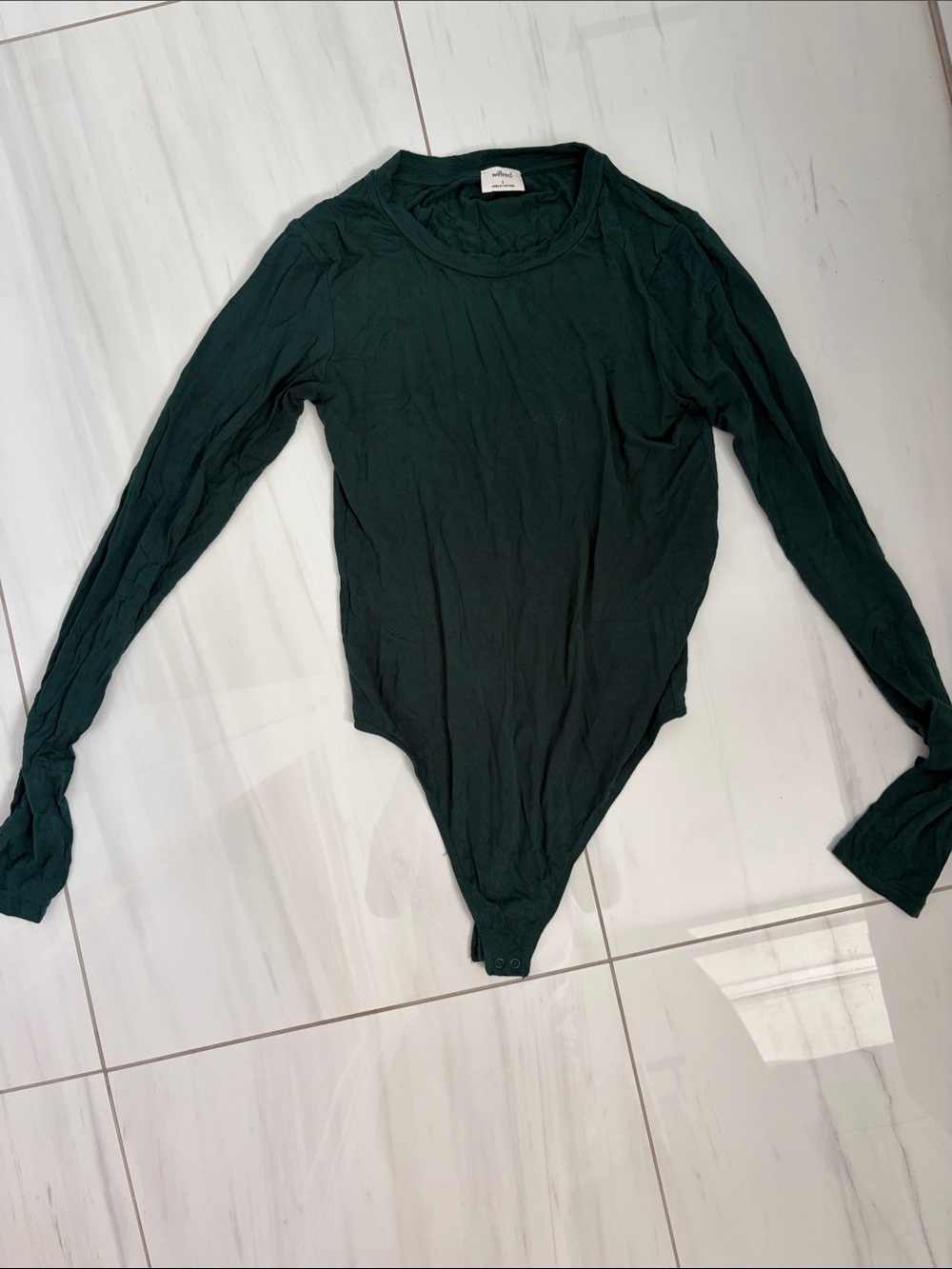 Wilfred Forest Green Long Sleeve Crewneck Bodysuit